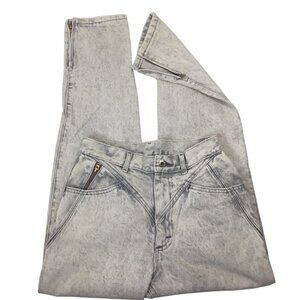 Vintage Lee Jeans Acid Wash Light Y2K Tapered Zipper Leg 100% Cotton High Rise